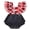 Autre, variante sur Xingqing Nouveau-Né Infant Baby Fille Patchwork Couleur Mouche Manche Col Carré Romper