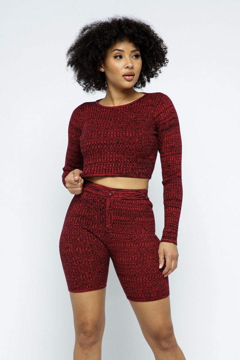 Knit High-waist Biker Shorts 