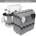 thumbnail image 2 of Vintage Tribal Stand Mixer Cover, Monochromatic Pattern of Zigzags Dots and Rhombuses in Aztec Style, Kitchen Appliance Organizer Bag Cover with Pockets, 5 Quarts, Indigo and Ivory, by Ambesonne, 2 of 4