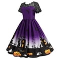 thumbnail image 4 of Likimi Hallowmas Dress For Women Dress Up Cartoon Print Stage Show Halloween Costumes For Performance Fashionable Cosplay Dresses Size 3Xl, 4 of 9