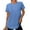Blue, variant on Womens Workout Tops Short Sleeve Athletic Yoga Shirts Trendy Spring Summer Running Quick Dry Gym Outdoor Outfits S-2XL