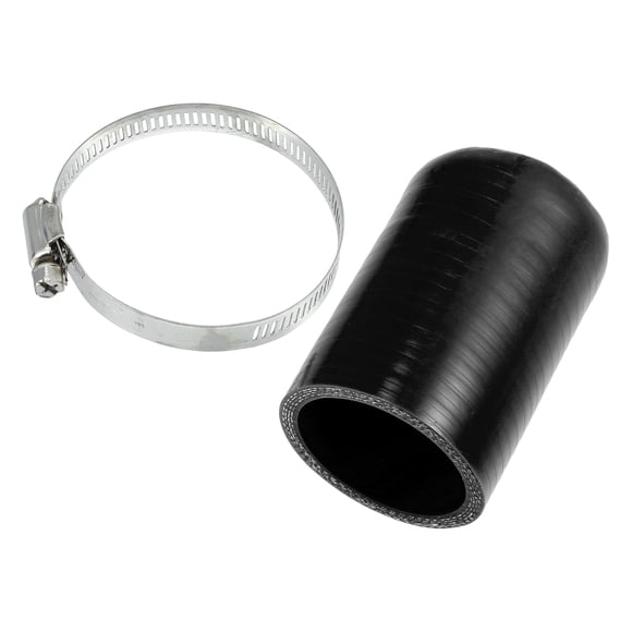 Unique Bargains 1 Set 48mm 1.89' ID Silicone Hose Cap W/ Clamp Intake Vacuum Hose End Plug for Car Silicone Black