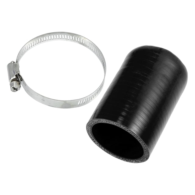 Unique Bargains 1 Set 48mm 1.89' ID Silicone Hose Cap W/ Clamp Intake Vacuum Hose End Plug for Car Silicone Black