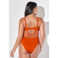 thumbnail image 2 of Swimsuits for All Women's Cup Sized Mesh Underwire One Piece Swimsuit, 2 of 4