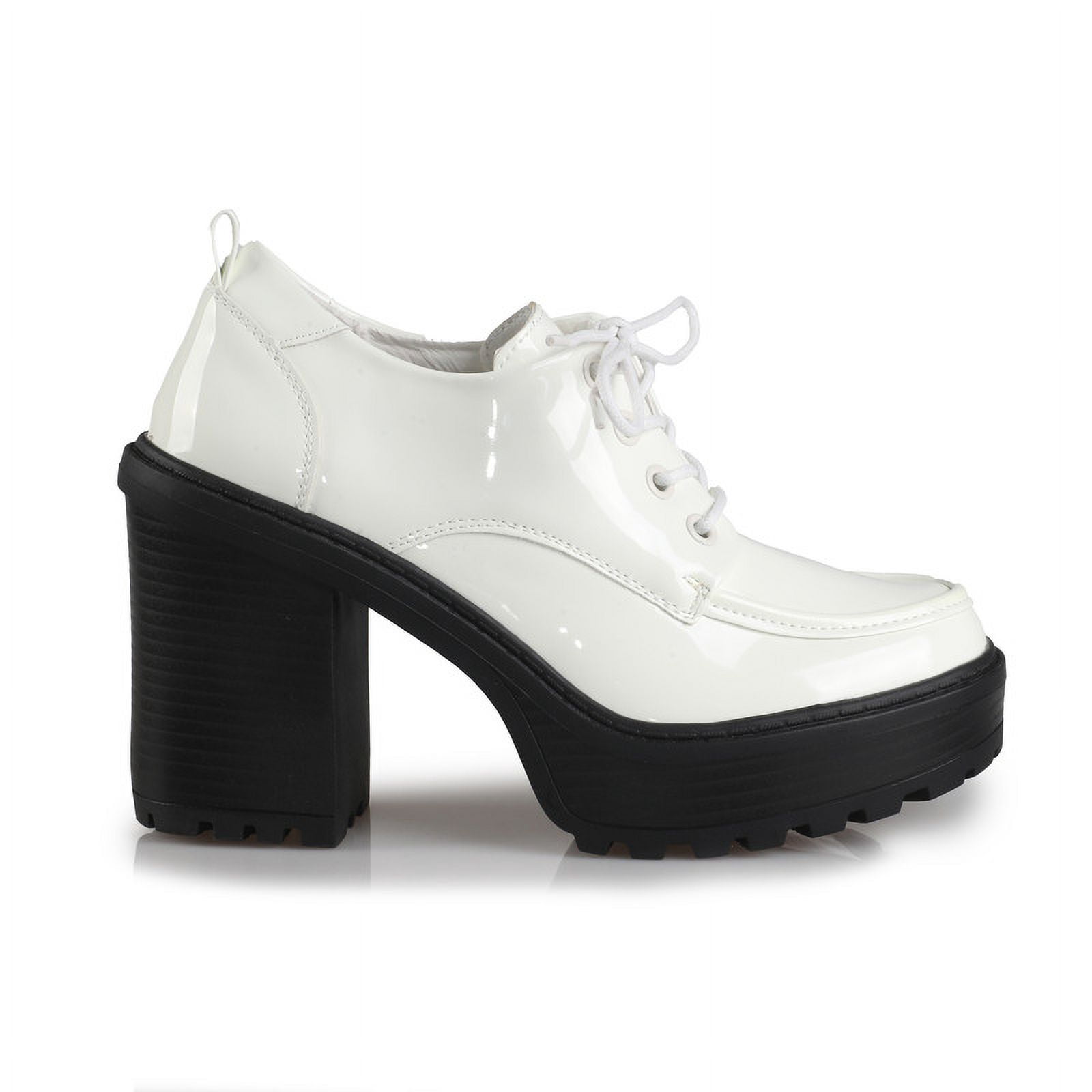 Women's Sleek & Stylish Platform Lugsole Lace-Up Heeled Loafer