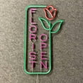 thumbnail image 4 of Glowneon Florist Open Neon Sign, Plant Flower Shop Decor Signboard, 4 of 4
