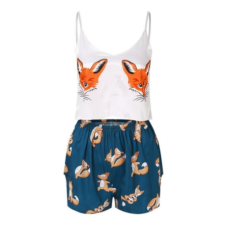 

Huaai Summer European And American Ice Silk Pajamas Women s Suspenders Shorts Suit Silk Thin Casual Cool Women s Home Clothes Loungewear For Women 2023 Dark Blue XXL