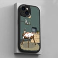 thumbnail image 4 of Funda de teléfono a prueba de golpes para iPhone, carcasa de gato perezoso blanco y naranja para iPhone 14, 13, 12, 11 Pro Max, Mini, X, XS, XR, 7, 8 Plus, SE, 4 of 4