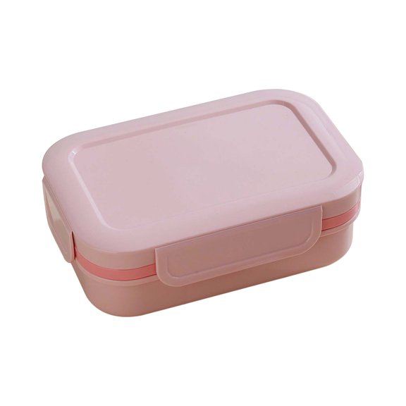 Guanhe Double Layer Lunch Box with 3 Tableware, Microwave Lunch Box, Large Capacity Sealed Lunch Box for Office School,Light-pink