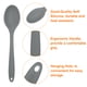 thumbnail image 4 of Uxcell 2Pcs Cucharas de Silicona Resistentes al Calor Utensilio de Cocina Cucharón para Cocinar Mezclar Revolver Servir, Gris, 4 of 6