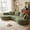 Green, variant on 122" Curved Modular Sectional Sofa for Living Room,Modern Oversized Cloud Couch,4-Seater Extra Deep Seat Sofa.