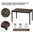 thumbnail image 2 of 5 Piece Dining Table Set, Modern Kitchen Table Sets with PU Leather Chairs for 4, Heavy Duty Dark Brown Dining Room Table Set with Metal Frame for Home, Kitchen, Living Room, Restaurant, L892, 2 of 10