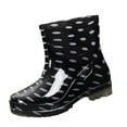 thumbnail image 2 of Willtoo Waterproof Mid Rain Boot Short Rain Boots For Women Rubber Boots Rain Shoes Slip On Garden Boots Short Rain Boots Black, 2 of 5