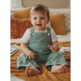 thumbnail image 6 of BemeyourBBs Toddler Baby Girl Boy Plaid Romper Overalls Spring Summer Clothes Square Neck Sleeveless Jumpsuit Overall One Piece Outfits, 6 of 8