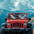 thumbnail image 3 of HUIACONG Eagle Windshield Sunshade, Sun Visor for UV Rays & Heat Protection, Suitable for Wrangler, Compass, Gladiator & Renegade , for Jeep Wrangler | X-Small - 60x21 inches, 3 of 6