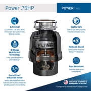 InSinkErator Power .75HP, 3/4 HP Garbage Disposal, Power Series EZ Connect Continuous Feed Food Waste Disposer