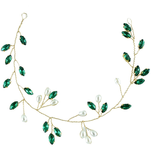 KAKOWELY Enredadera para el cabello de novia, enredadera con perlas y diamantes de imitación, enredadera decorativa para mujer.