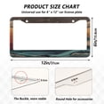 thumbnail image 7 of Aluminum License Plate Frame 2 Pack Car Exterior Accessory Car Tag Holder for Front Rear Plates Cars Decor Colorful Clouds and Mountains, 7 of 7
