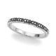 10K White Gold Black Rhodium Plated Wedding Engagement Band For Women Size 5