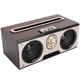 thumbnail image 4 of Altavoz Bluetooth retro de madera, HiFi, inalámbrico, portátil, con sonido compatible con tarjeta de memoria AUX en color madera oscura., 4 of 14