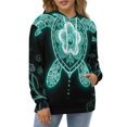 thumbnail image 4 of Glowing Turtle Floral Art Men's Women New Sweatshirt Hoodie Men's Plus Size Sweatshirt Hooded Sweatshirt 3d Printed Street Men's Cloth, 4 of 6
