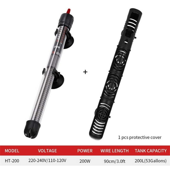 PEONAVET Aquarium Heater Fish Tank Heating Rod Aquarium Automatic Constant Temperature Heating Rod Turtle Heating Rod Constant Temperature Rod European And American Regulations Christmas Gifts