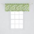 thumbnail image 2 of Ambesonne Vintage Asian Window Valance, Folk Leaves Branch, 54" X 18", Apple Green White, 2 of 3