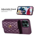 thumbnail image 3 of for iPhone 11 Pro Max Crossbody Wallet Case, Elegant Premium PU Leather Shoulder Strap Lanyard Cover with Metal Lock Button Card Slots Soft Silicone Shockproof Case,Purple, 3 of 6