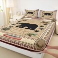 thumbnail image 3 of Homewish Animal Bear Full Size Sheets 4-Piece for Female Men Adults,Retro Vintage Breathable Bed Sheets,Jungle Woodland Wildlife Lightweight Sheet Sets,Lightweight Room Decor, 3 of 7