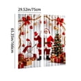thumbnail image 2 of QISIWOLE Festive Christmas Themed Decorative Curtains, 2 Pack 65x29in Polyester Fabric with Rod Pocket, Holiday Window Display for Living Room Bedroom Party, Santa Snowman Bedroom Scene, 2 of 6