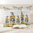 thumbnail image 3 of Sunflower Gnomes Outdoor Waterproof Pillow Covers, Spring Eucalyptus Floral Gray Wooden Decorative Square Throw Pillowcase Sofa Cushion Sham for Patio/Couch/Chair, 16"x16" 2 Pack, 3 of 8