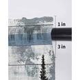 thumbnail image 6 of Vintage Bear Tier Curtains 45 Inch Length,Sheer Curtains for Bedroom Living Room Window Farmhouse Trees Mist Forest Wooden Grain Small Half Window Kitchen Curtains & Drapes 27.5"x45" 2 Panels, 6 of 6