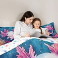 thumbnail image 4 of Manfei Cute Animal Axolotl Bedding Comforter Set 7 Pieces for Boys Girls,Kawaii Salamander Full Bedding Set Lightweight,Cartoon Ocean Wildlife Fitted Sheet Flat Sheet,Breathable Home Decor, 4 of 8