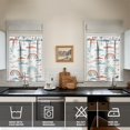 thumbnail image 4 of Kitchen Curtains 36 Inch Short - 3 Panel Set, Rod Pocket Window Curtain, Boho Floral Tribal Style, 100% Polyester for Farmhouse, Kitchen, Cafe, Bedroom, Easy Wash, 4 of 6
