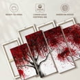 thumbnail image 6 of Elephant Stock Magenta Kissing Tree Wall Art - Horizontal Multi Panel Canvas - Living Room Wall Decor - Floral And Botanical Multi Panel - Red And White Decor By Ashvin Harrison - 43" x 27", 6 of 8