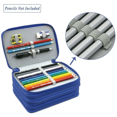 4 Layers 72 Slots High Capacity Pencil Brush Case Box Pen Pouch Bag Makeup Storage