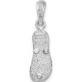 thumbnail image 4 of Silver/14K Two-Tone Sterling Silver Textured 3D Flip-Flop W/14 Straps Pendant(Length 23.26) - Jbsp, 4 of 5