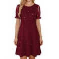 thumbnail image 3 of TaTaai Women's Glitter T-Shirt Dress with Short Sleeves, Flattering A-Line Silhouette, and Sparkly Party Style Gift, 3 of 6