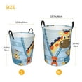 thumbnail image 3 of Susaid Giraffe Come Out From Zipper Print Waterproof Oxford Cloth Storage Circular Laundry Hamper BasketCapacity for Home-Small, 3 of 6