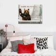 thumbnail image 5 of Nawypu Funny Bear Bathroom Wall Art Farmhouse Bear in Bathtub Bathroom Canvas Wall Decor Bathroom Rules Animal Pictures Painting Black White Artwork Framed for Bathroom, 5 of 5