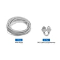 thumbnail image 3 of Uxcell 3/32 Clear Vinyl Coated Wire Rope 49ft Galvanized Steel with 4PCS M3 Loop Sleeves, 3 of 7