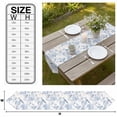 thumbnail image 3 of Blue White Flowers Table Runner Linen Burlap Table Runner 120 Inches Long Spring Summer Floral Botanical Dresser Scarves for Kitchen Island Coffee Dining Party Wedding Banquet Holiday Decor 13"x120", 3 of 8
