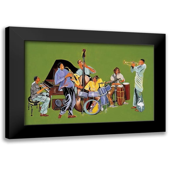 Unknown 14x11 Black Modern Framed Museum Art Print Titled - Green Jazz