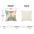 thumbnail image 5 of Boho Summer Pillow Covers 18x18 Inch 2 Pcs, Fall Orange and Sage Green Leaf Outdor Decorative Throw Pillows, Mid Century Abstract Farmhouse Decor Pillowcase Linen Cushion Cover for Couch Sofa, 5 of 6