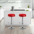 thumbnail image 3 of Costway Ensemble de 2 Tabourets de Bar Ronds Pivotants Réglables Chaise de Pub avec Repose-Pieds Rouge, 3 of 10