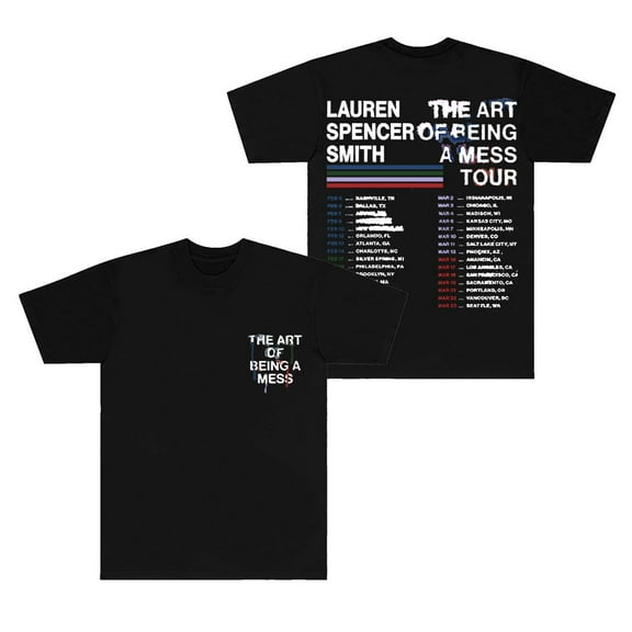 Lauren Spencer Smith The Art Of Being A Mess Tour T-Shirts Merch Women Men Short Sleeve Tee