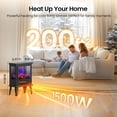 thumbnail image 4 of Ecotronic 1500W Free Standing Electric Fireplace Heater with Light Change, Quiet Ambiance for Home, 4 of 9