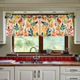 thumbnail image 3 of Yayeee Kitchen Curtains Set of 2 Light Filtering 57"x24" Over Sink Window Panels, Orange Leaves, 3 of 7