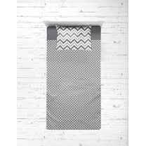 Bacati - MixNMatch 3-Piece 100% Cotton Percale Toddler Sheet Set, Grey