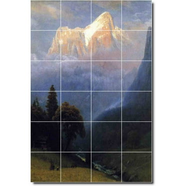 Ceramic Tile Mural-Albert Bierstadt Landscapes Painting 78. 17" w x 25.5" h using (24) 4.25 x 4.25 ceramic tiles